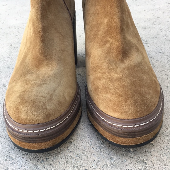 NWT Steve Madden Sloanne Platform Boot Suede Cognac 10 - Picture 5 of 16